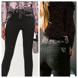 The Kooples Lizy Black Studded Jeans sz 24